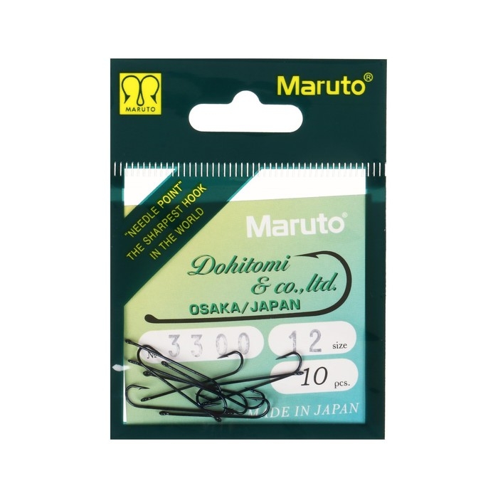 Крючки универсальные Maruto 3300, цвет Blue, № 12, 10 шт. Крючки универсальные Maruto 3300, цвет Blue, № 12, 10 шт.