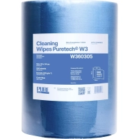 Материал протирочный нетканый Puretech W3 60г/м2,синий, 30x34см,500л/рул