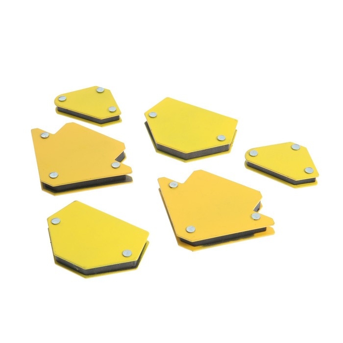 Набор магнитных угольников для сварки ТУНДРА, 30,45,60,75,90,135°, усилие 4 и 11 кг, 6 шт. Набор магнитных угольников для сварки ТУНДРА, 30,45,60,75,90,135°, усилие 4 и 11 кг, 6 шт.