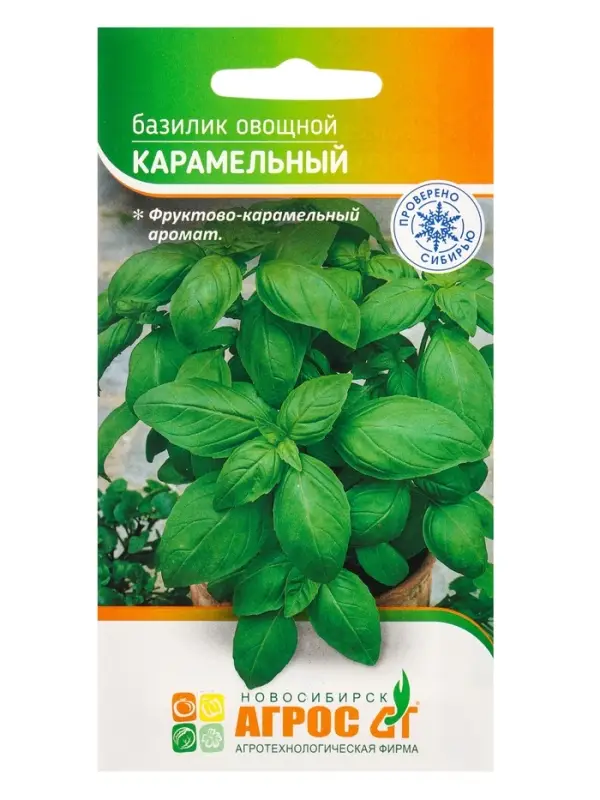 Семена Базилик овощной &laquo;Карамельный&raquo;, 1 г, &laquo;Агрос&raquo;