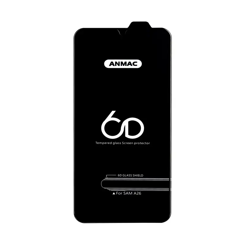 Защитное стекло для Samsung A26 Anmac 6D Black без упаковки Арт. 1137541 (10 шт./уп.)