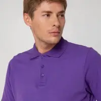 Рубашка поло мужская Virma light, фиолетовая, размер S