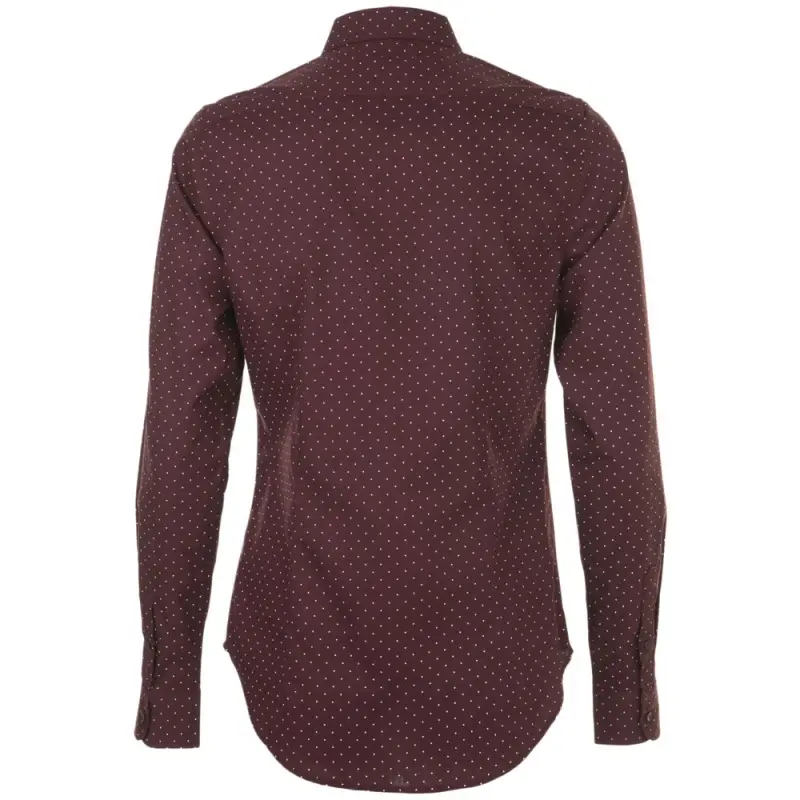 Рубашка женская Becker Women, бордовая с белым, размер XS