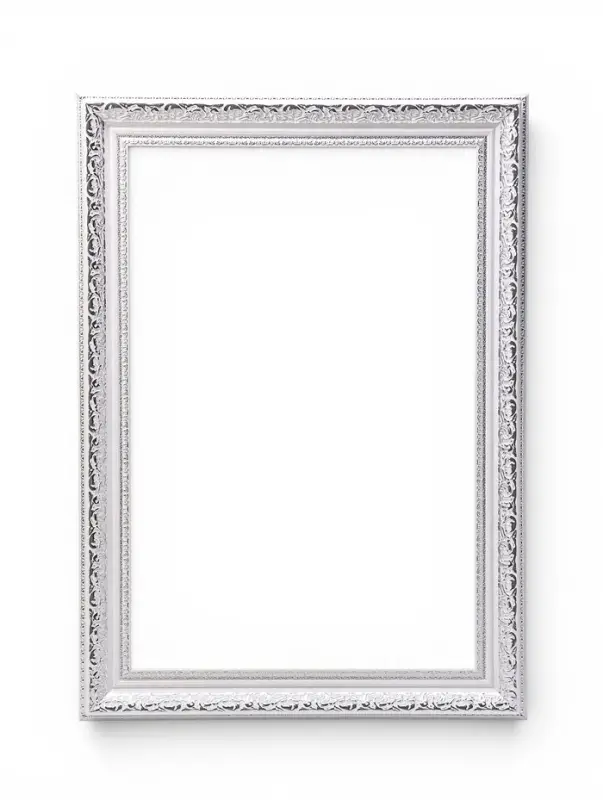 Рама для картин и зеркал Elegance de Lumi, 40&times;60 см, пластик, белая с серебром