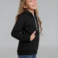 Толстовка с капюшоном детская Kirenga Kids, черная, 12 лет