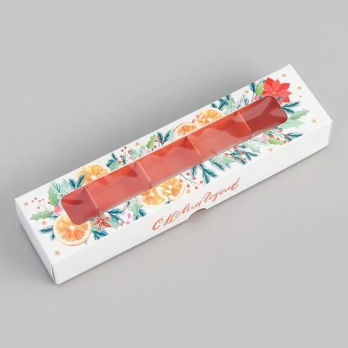 Коробка под 5 конфет «Мандарины», 21×5×3.3 см Коробка под 5 конфет «Мандарины», 21×5×3.3 см