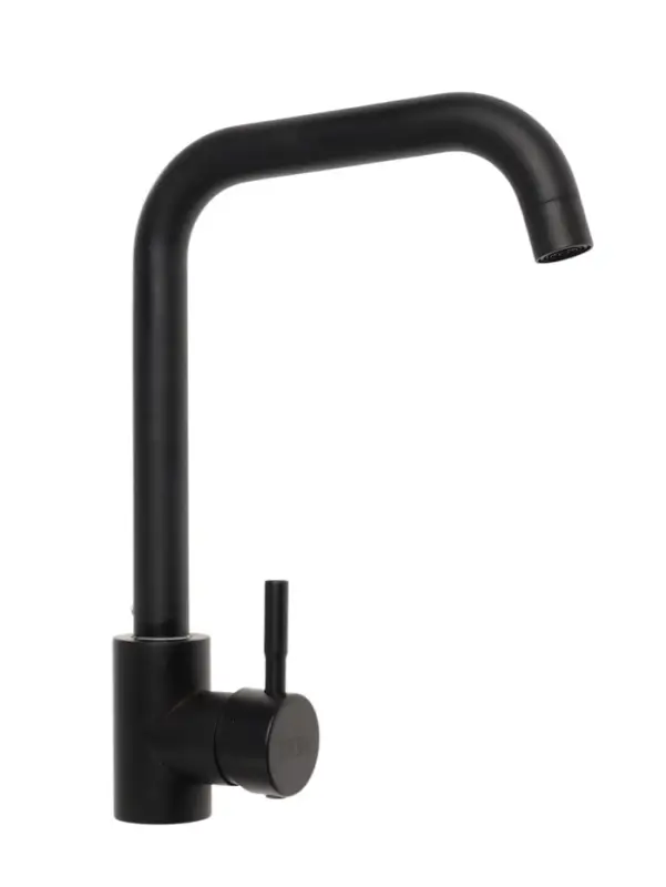 Смеситель для кухни ZEIN Z2506, высокий излив, картридж керамика 40 мм, нерж. сталь, черный