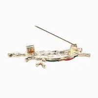 Брошь &laquo;Птица&raquo; синица, цветная в золоте