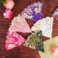 Веер складной h=21 см &laquo;Павлин&raquo;, МИКС