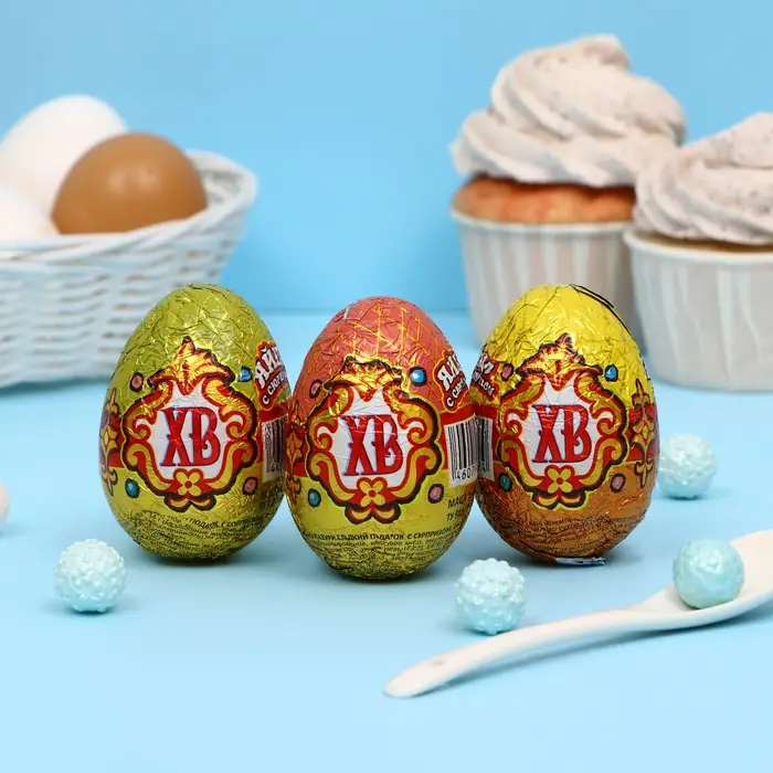 Кондитерское изделие &laquo;ХВ&raquo;, яйцо с сюрпризом, 20 г