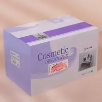 Органайзер для хранения косметики, 9 секций, с выдвижным ящиком, 18.5&times;10&times;11.5 см, прозрачный