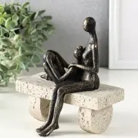 Сувенир полистоун "Абстракция. Мама и ребенок на скамейке" бронза с бежевым 17,5х10,5х19 см 109027 Сувенир полистоун "Абстракция. Мама и ребенок на скамейке" бронза с бежевым 17,5х10,5х19 см 109027