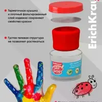 Краски пальчиковые, набор 6 цветов по 35 мл, ErichKrause Baby, гелевые, с Алоэ Вера, в картонной коробке