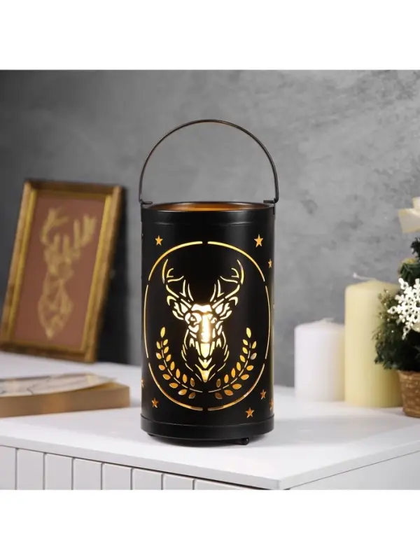 Светодиодная фигура &laquo;Величавый олень&raquo;, 12.3&times;21 см, 1 LED, от батареек АААх3, свечение тёплое белое