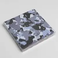 Коробка для печенья, кондитерская упаковка с пластиковой крышкой, &laquo;23 февраля&raquo;, 21&times;21&times;3 см