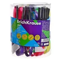 Ножницы детские 14 см, ErichKrause Joy Ergo, в стакане, с закруглёнными концами лезвий и линейкой, МИКС
