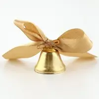 Колокольчик на булавке с бантом на выпускной, золотой, d = 2,6 см Колокольчик на булавке с бантом на выпускной, золотой, d = 2,6 см