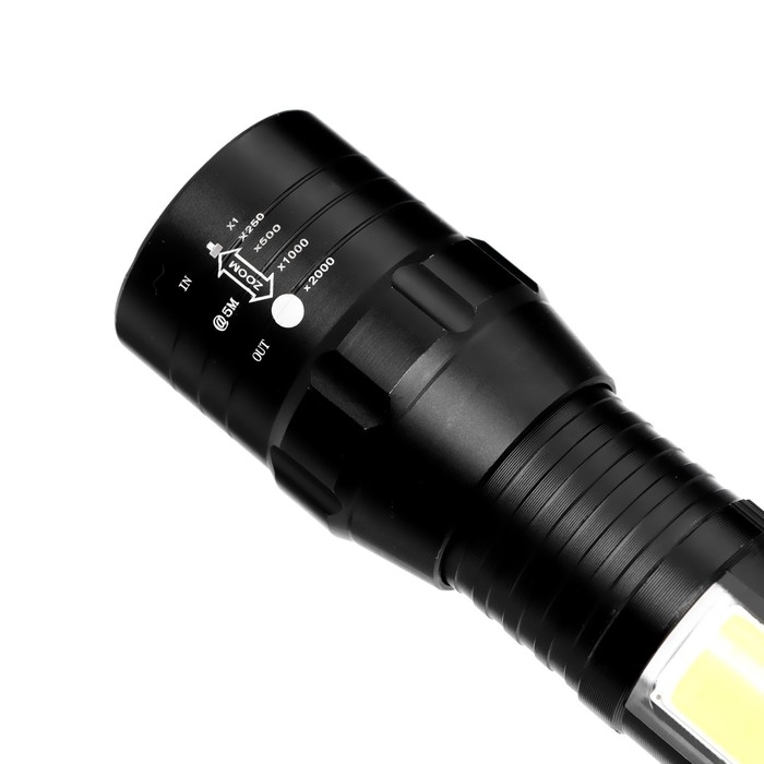 Фонарь ручной аккумуляторный, 7 Вт, 200 лм, Т6, zoom, 1200 мАч, 3 режима, 12 x 3.5 см Фонарь ручной аккумуляторный, 7 Вт, 200 лм, Т6, zoom, 1200 мАч, 3 режима, 12 x 3.5 см