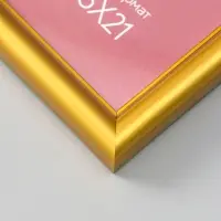 Фоторамка для фото 15х21 см "Oframe", пластик, золотой, (пластиковый экран)