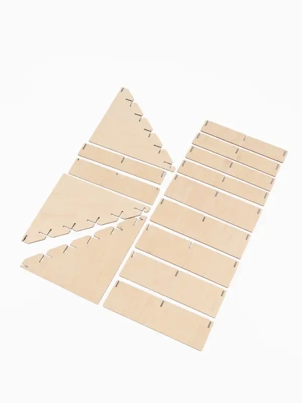 Подставка под открытки 10 ячеек по 10.8 см, 23.5&times;23&times;25 см, толщина 3 мм, бежевая