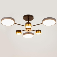 Люстра 86507/6 LED 63Вт 3000-6000К черный-золото 72х72х23 см BayerLux
