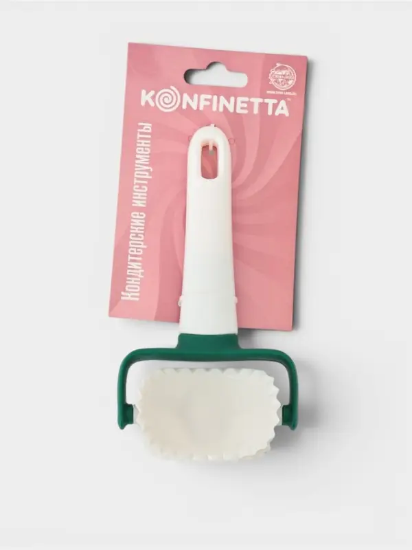 Валик для нарезки из теста KONFINETTA, 16.5&times;8&times;4 см, пластик, белый