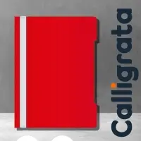 Папка - скоросшиватель Calligrata, А4.160 мкм, красная, прозрачный верх