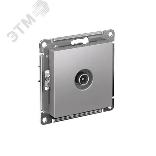 Розетка ATLASDESIGN TV оконечная 1DB механизм алюминий