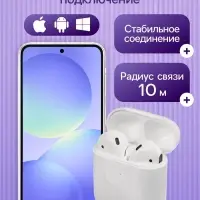 Наушники беспроводные Windigo W22, TWS, вкладыши, Bluetooth 5.0, 40/500 мАч, сенсор, белые глянцевые