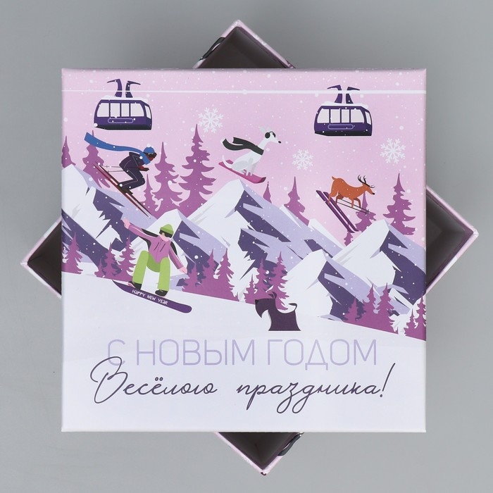 Набор подарочных коробк 6 в 1 «С Новым годом», 10 х 10 х 6 – 20 х 20 х 11 см, Новый год Набор подарочных коробк 6 в 1 «С Новым годом», 10 х 10 х 6 – 20 х 20 х 11 см, Новый год