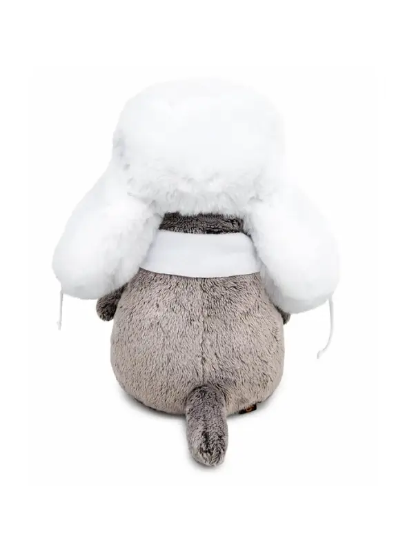 Мягкая игрушка Мягкая игрушка "Кот Басик в белой меховой шапке", 22 см Ks22-302