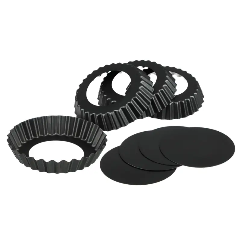 VETTA Набор форм для выпечки 4 шт "Тарталетка" 10,5х2см, угл.сталь, антипригарное покрытие