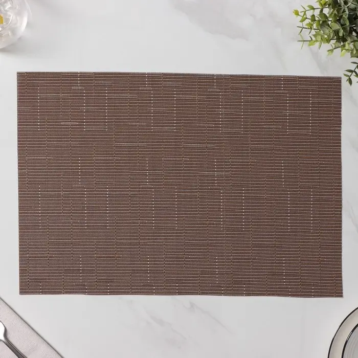 Салфетки сервировочные на стол Доляна &laquo;Шер&raquo;, 4 шт., 30&times;45 см, коричневые