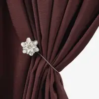 Подхват для штор &laquo;Георгин&raquo;, d=6 см, цвет серебряный, белый