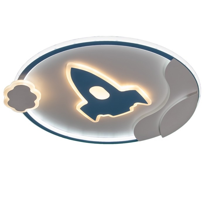 Люстра с ПДУ "Полет" LED 160Вт 3000-6000К бело-синий 50х53х5,5 см BayerLux