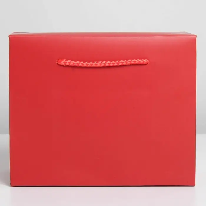 Пакет—коробка «Красный», 23 х 18 х 11 см