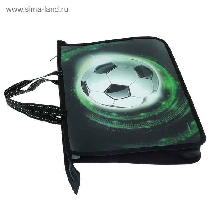 Папка с ручками А4, 335 х 235 х 55 мм, пластиковая, ручки-тесьма, Calligrata  Папка с ручками А4, 335 х 235 х 55 мм, пластиковая, ручки-тесьма, Calligrata "Мяч"