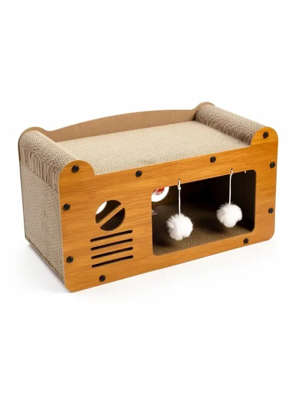 Когтеточка - лежанка &laquo;Радость&raquo;, 51&times;28&times;29 см, с кошачьей мятой, гофрокартон