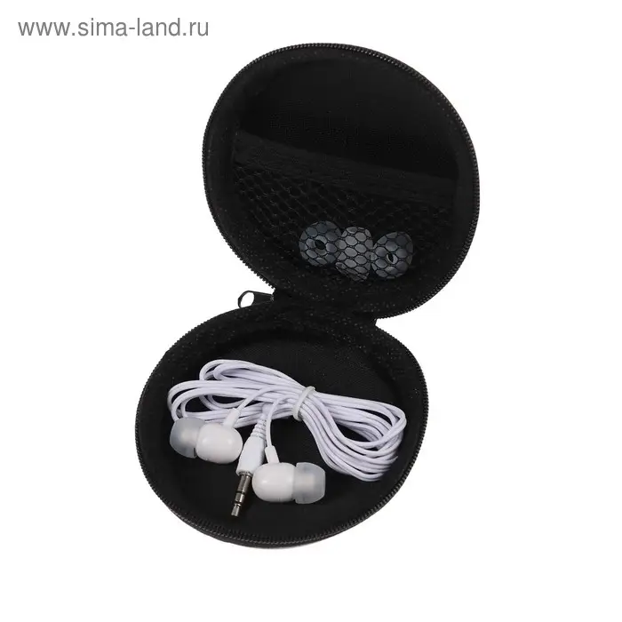 Футляр для наушников Luazon, круглый 8&times;8&times;3 см, кожзам