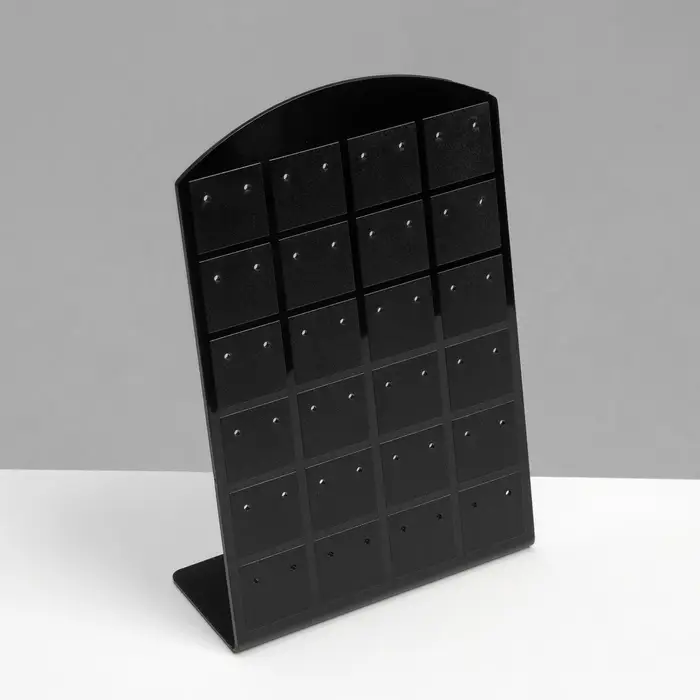 Подставка под серьги QF, 24 пары, 8×2×13.5 см, чёрная Подставка под серьги QF, 24 пары, 8×2×13.5 см, чёрная