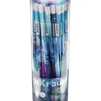 Карандаш чернографитный ErichKrause &laquo;Aquamarine', пластиковый, круглый, с ластиком, МИКС
