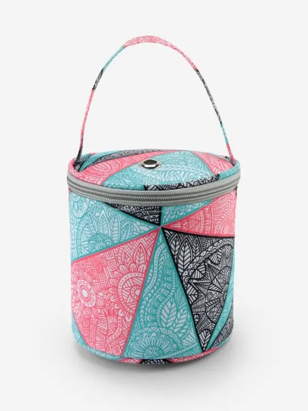 Сумка-футляр &laquo;Цветы&raquo;, 1 люверс, d = 14&times;14.5 см, цвет разноцветный