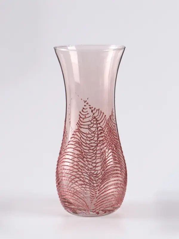 Ваза «Тодес» волна, h=26 см, стекло, светло-розовая Ваза «Тодес» волна, h=26 см, стекло, светло-розовая