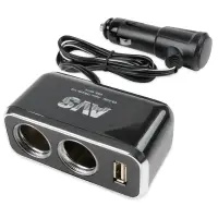 Разветвитель прикуривателя AVS 12/24 (на 2 выхода+USB) CS212U