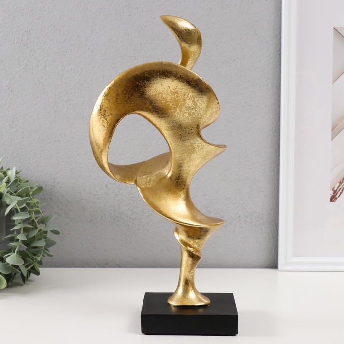 Сувенир полистоун  Сувенир полистоун "Абстракция. Всполохи огня" золото 17,5х10х33 см