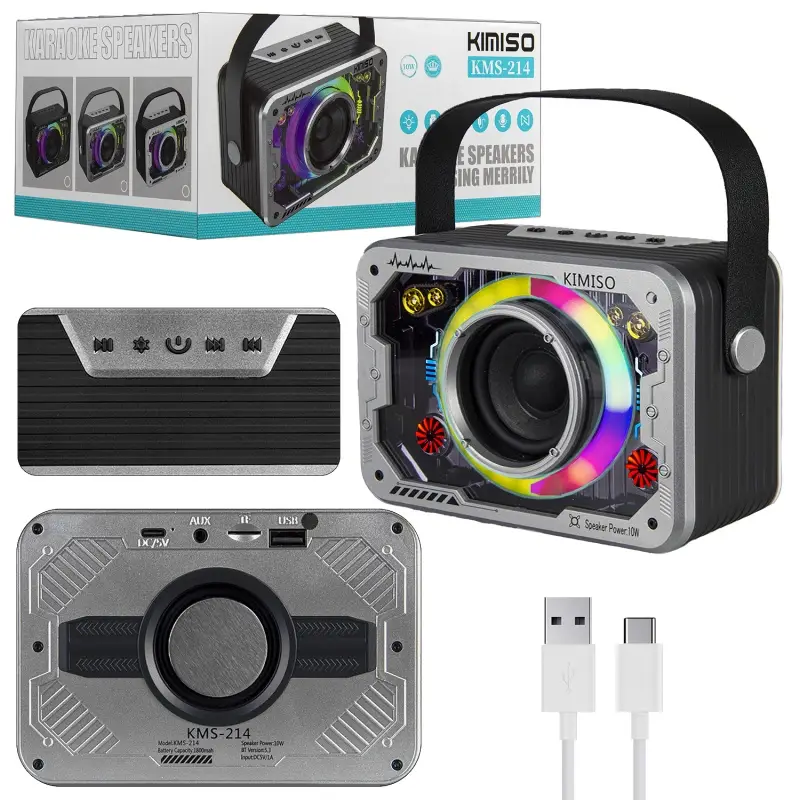 Портативная акустика KS214 серая