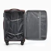 Чемодан на колёсах TEXTURA, кодовый замок, с увеличением, 42&times;26&times;68 см, 24", коричневый