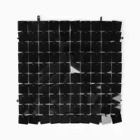 Панель с пайетками для фотозоны, квадратные, 30&times;30 см, чёрная