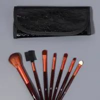 Набор кистей для макияжа SMOKY, 7 шт., в футляре, чёрный