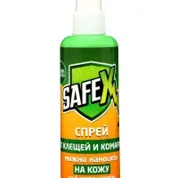 Спрей для нанесения на кожу от клещей и комаров SAFEX, ДЭТА 32%, 100 мл.